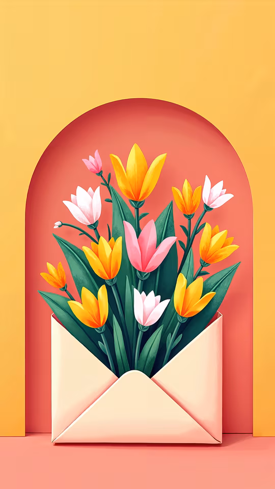Floral Bouquet in Envelope