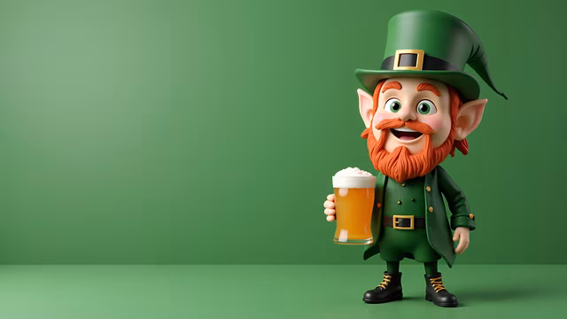 Leprechaun Holding Beer