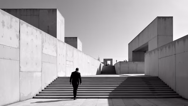 Man Ascending Stairs