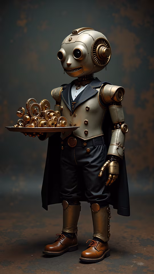 Steampunk Robot Waiter