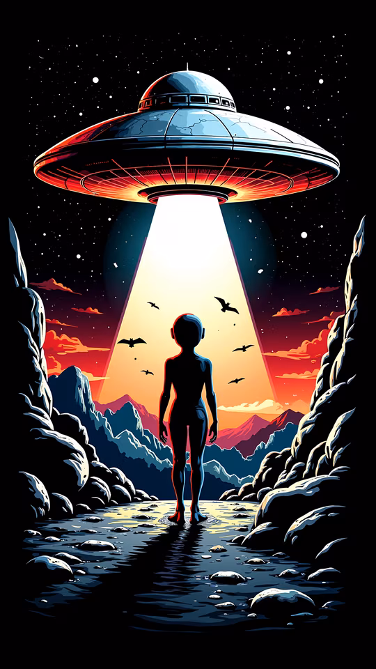 Alien Abduction Illustration