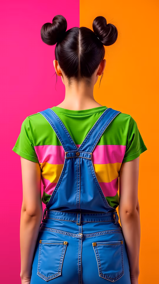 Colorful Back View Illustration