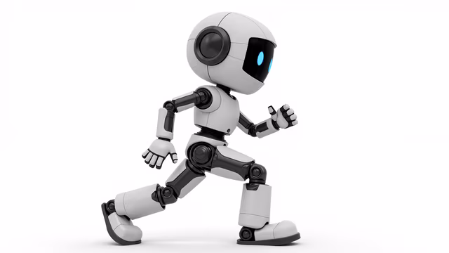 Robot Running Illustration