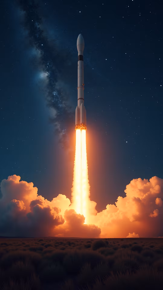Rocket Launch Illustration