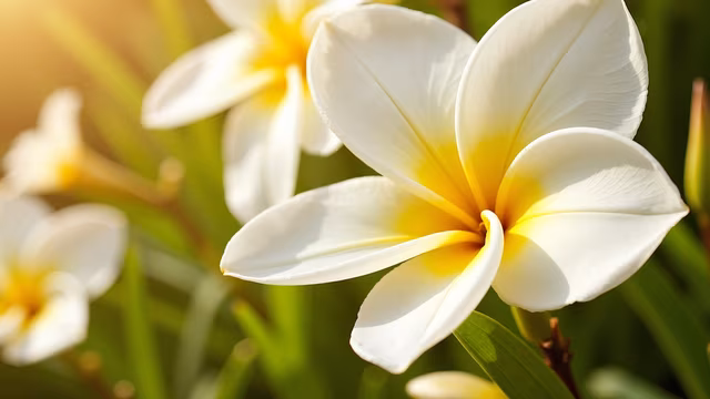 White Plumeria Illustration