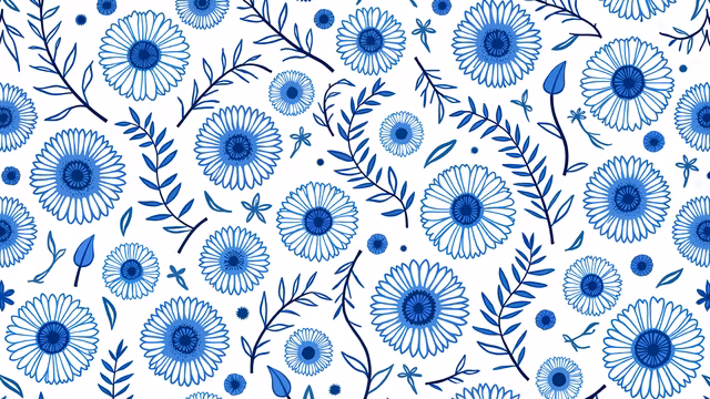 Blue Floral Pattern