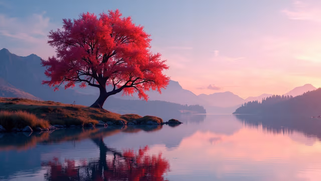 Cherry Blossom Reflection