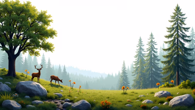 Forest Serenity Illustration