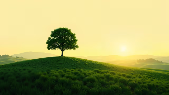 Lonely Tree at Sunset