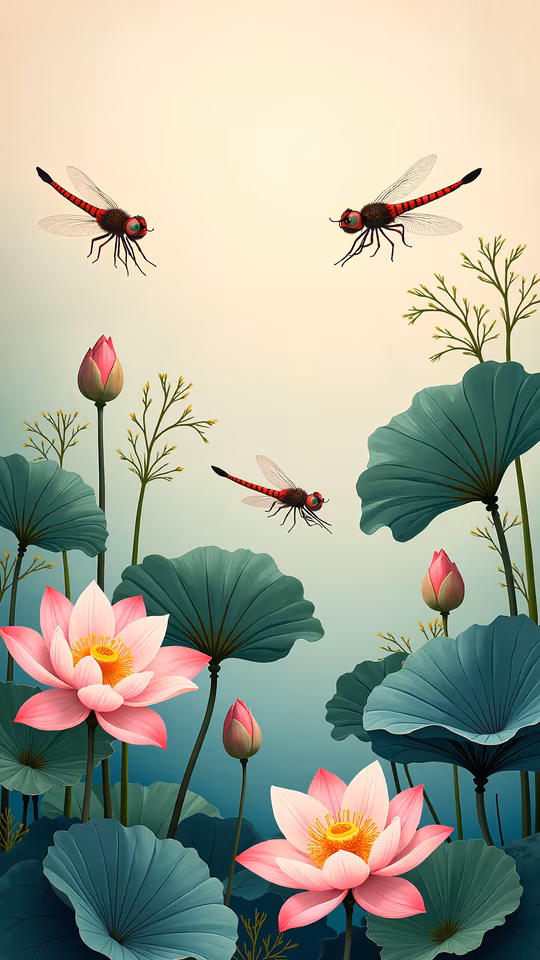 Lotus Garden Illustration