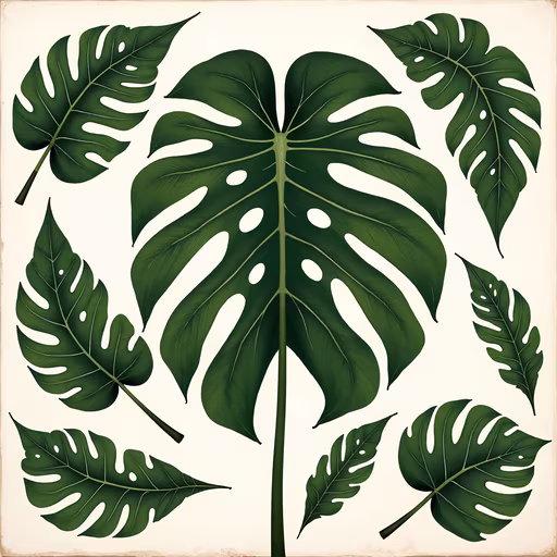 Monstera Leaves Illustration