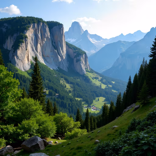 Mountain Valley Landscape