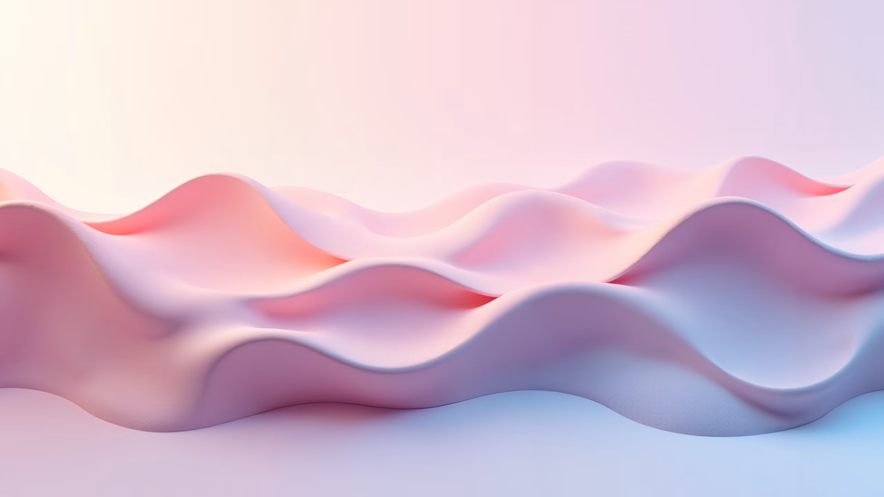Soft pastel waves in a serene abstract illustration.