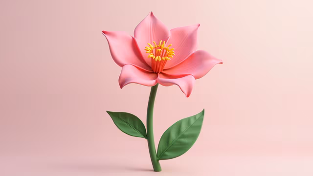 Pink Flower Illustration