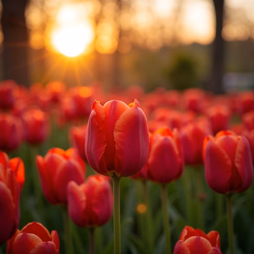 Sunlit Tulips
