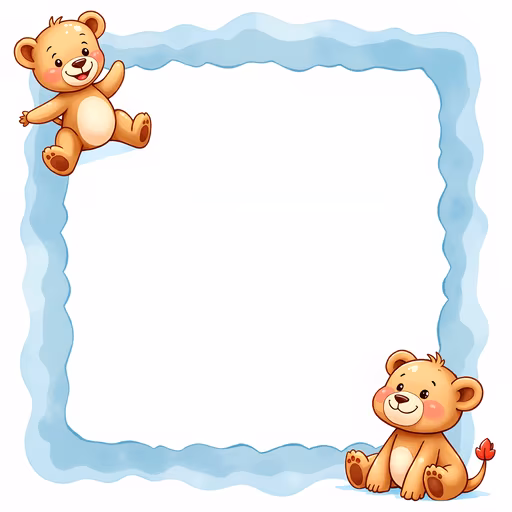 Cartoon Frame with Teddy Bears