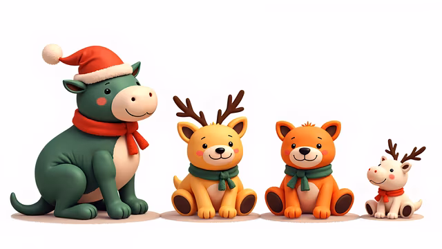 Christmas Critters Illustration