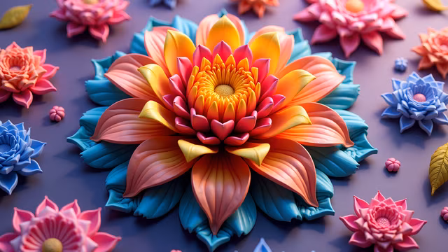 Colorful Flower Illustration