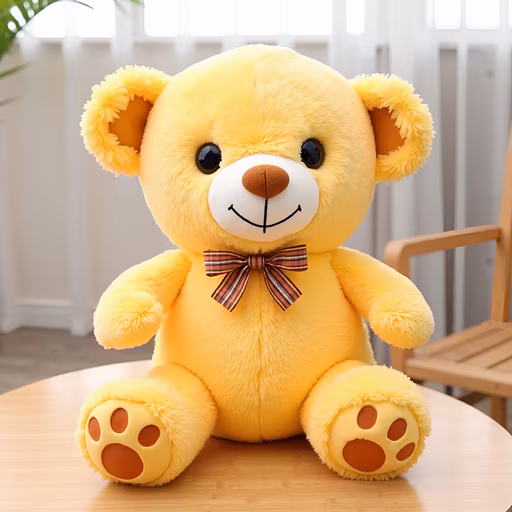 Cuddly Yellow Teddy Bear