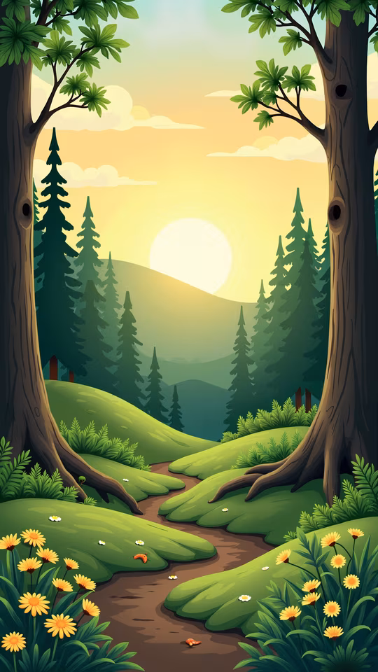 Forest Path Illustration