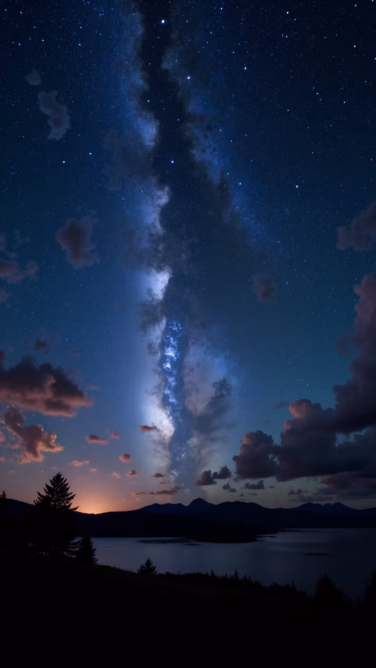 Milky Way Over Lake