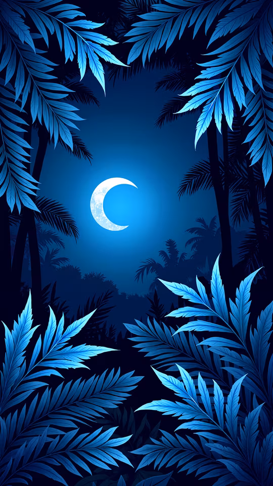 Moonlit Jungle Illustration