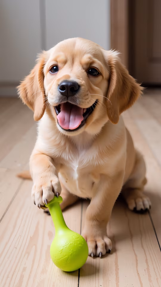Puppy Playing with Toy