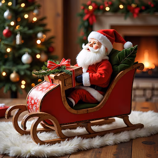 Santa Claus in His Sleigh