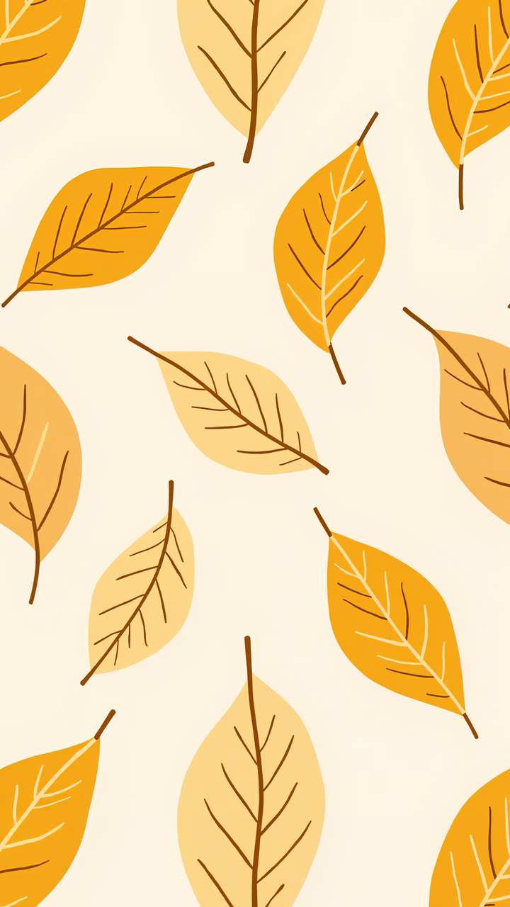 Minimalist autumn leaf pattern in warm tones, perfect for seasonal decor.