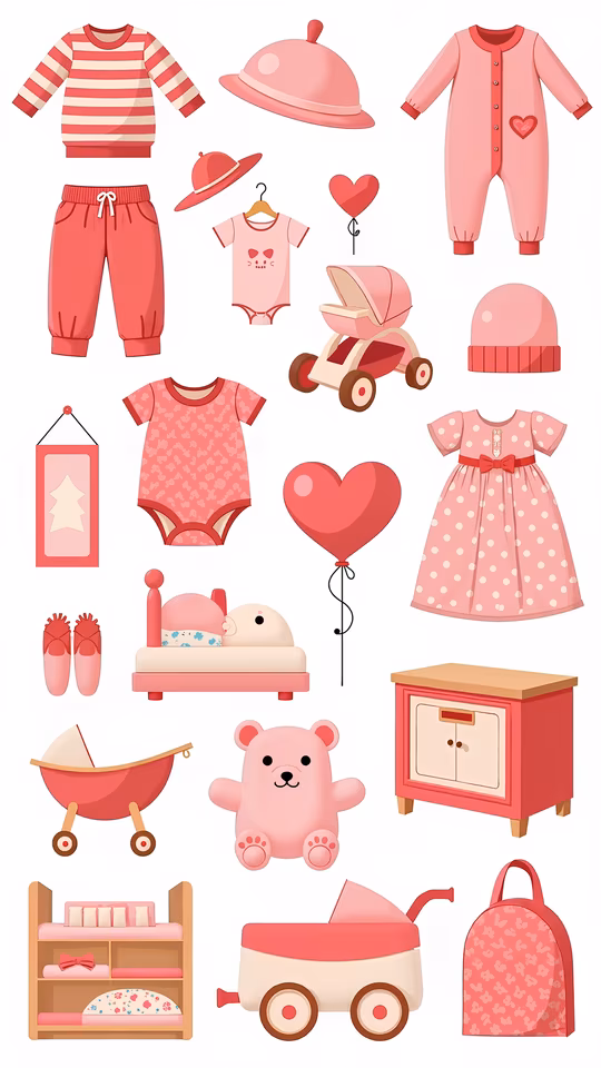 Baby Essentials Illustration