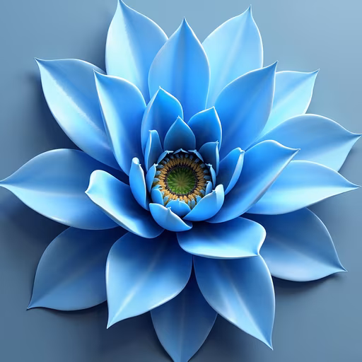 Blue Flower Illustration