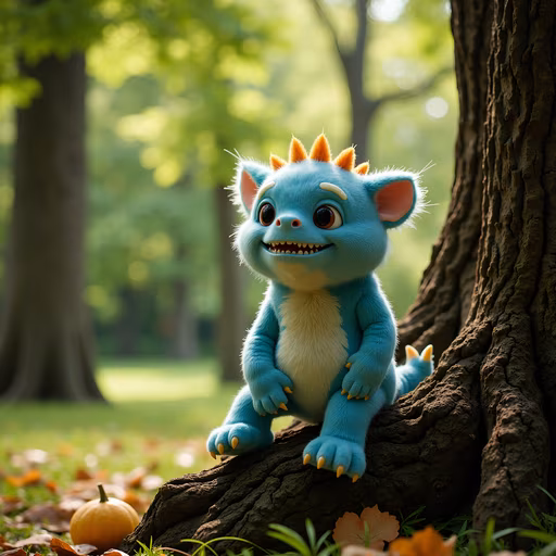 Cartoon Dragon in the Forest