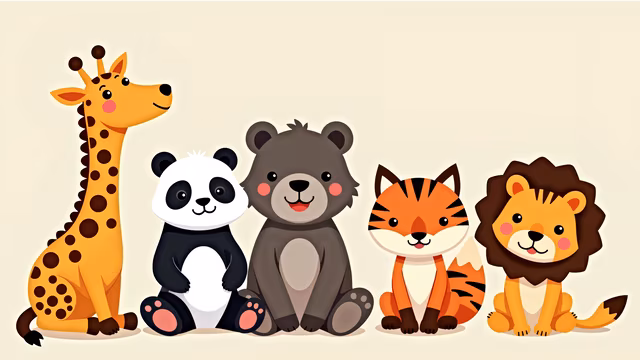 Cartoon Safari Friends