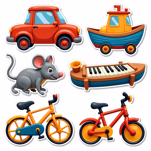 Cartoon Vehicles and Objects
