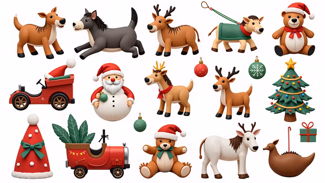 Christmas Animals Illustration