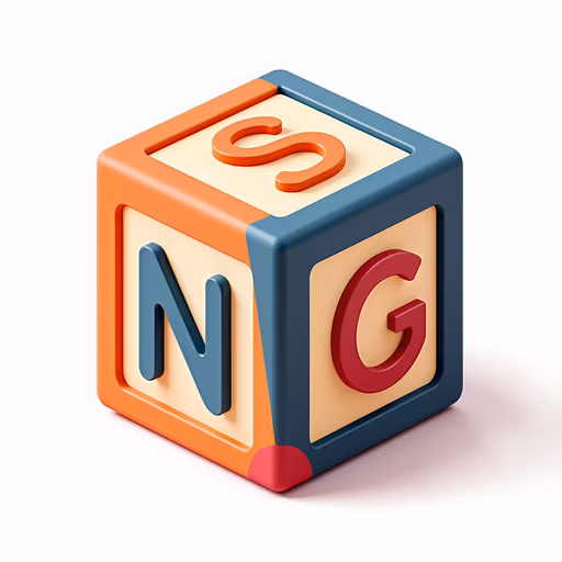 Colorful Alphabet Block