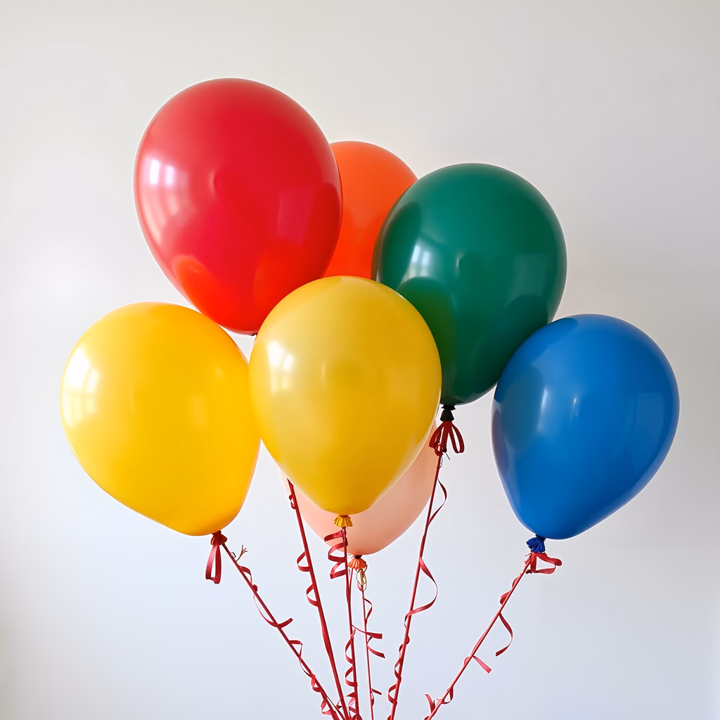 Brightly colored balloons celebrating joy and festivity.