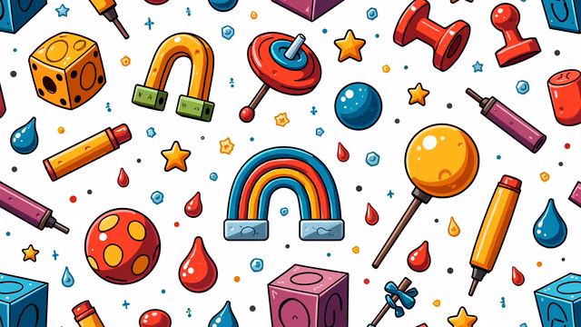 Colorful Toys Illustration