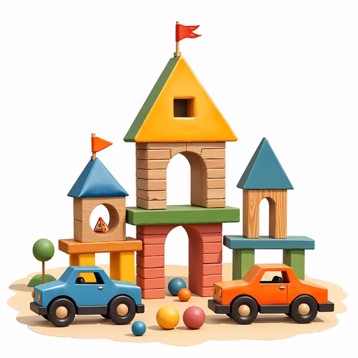 Colorful Wooden Toy Set