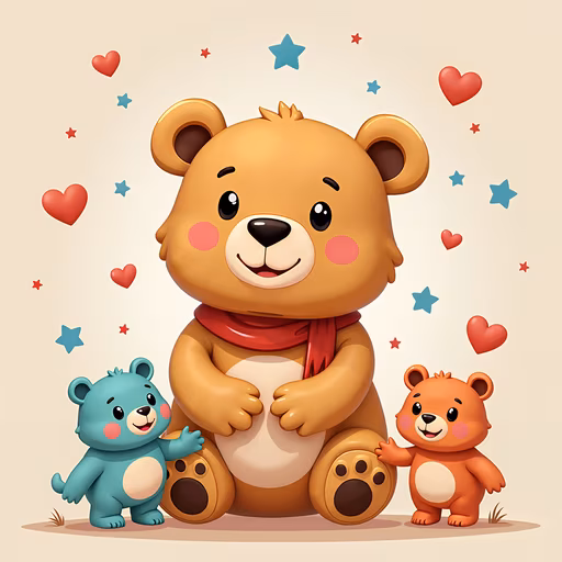 Family Bears - Illustration