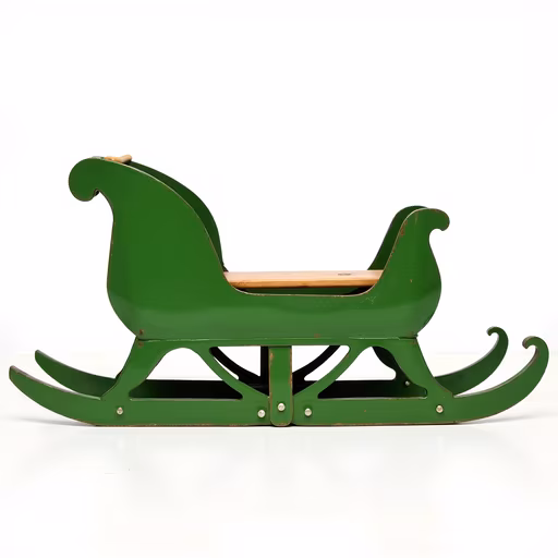 Green Wooden Sleigh