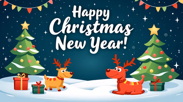 Happy Christmas New Year! Illustration
