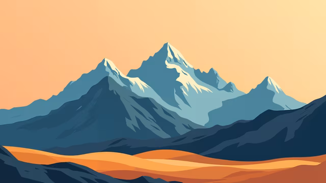 Mountain Peaks Illustration
