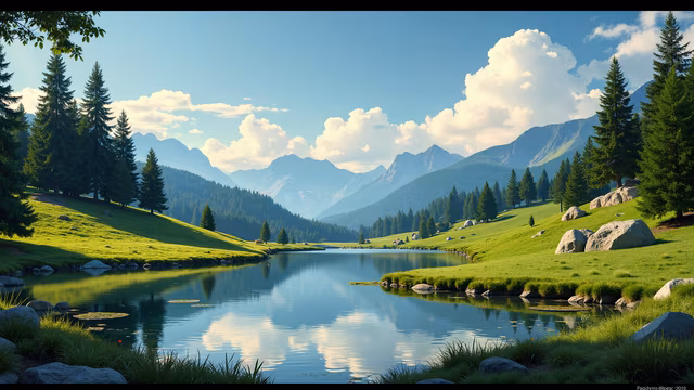 Mountain Serenity Illustration