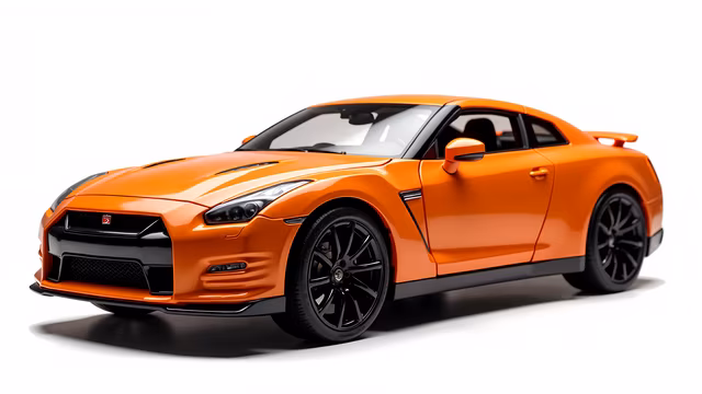 Orange Nissan GT-R