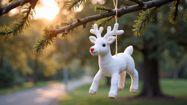 Plush Reindeer Ornament