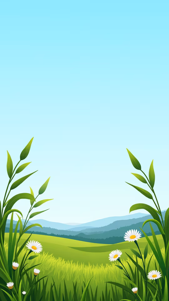 Spring Meadow Illustration