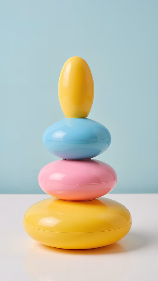 Stacked Pastel Shapes