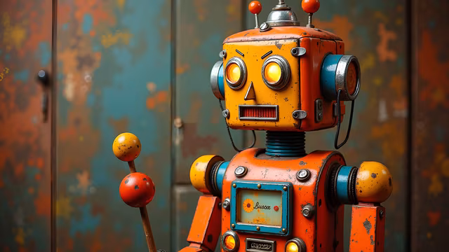 Vintage Robot Illustration