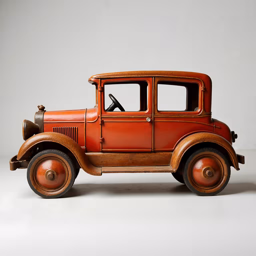 Vintage Wooden Toy Car